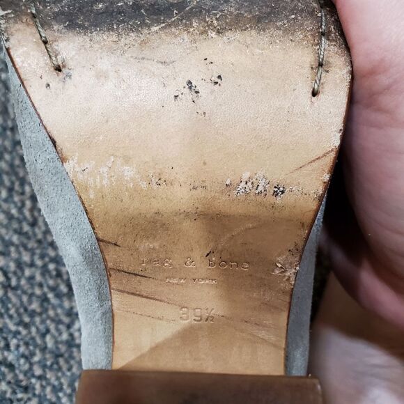 Rag & Bone Light Grey Suede Harrow Boots 39.5 / 9.5 - Picture 7 of 11